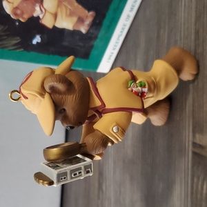 Vintage 1994 Teddy Bear Detective Holiday Pursuit Hallmark Ornament